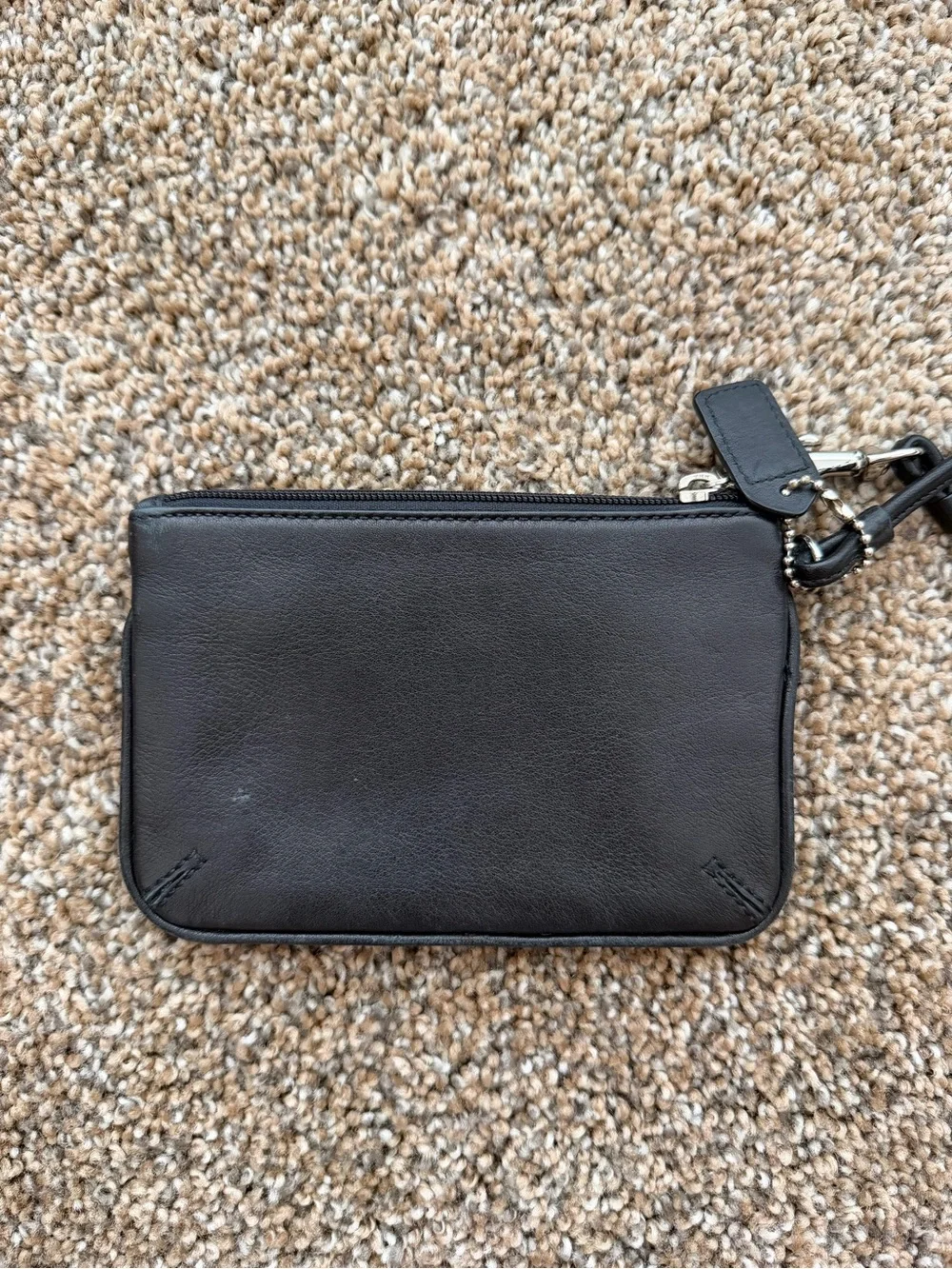 COACH Vintage H2S-9426 Black Leather Tote Computer Bag with Black Wristlet